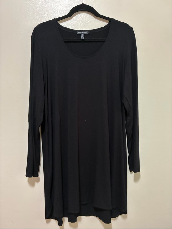 Eileen Fisher Tops - Eileen Fisher Black Long Sleeve Scoop Neck Tunic Top size xl